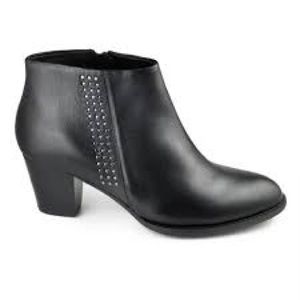 Vionic black leather ankle boots booties Georgia size 7 EUC